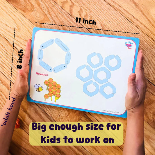 Alphabet,Number & Shape Playdough Educational Mats for Kids | Montessori Activity Set | Finger Alphabet Tracing Mats | Early Learning