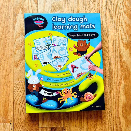 Alphabet,Number & Shape Playdough Educational Mats for Kids | Montessori Activity Set | Finger Alphabet Tracing Mats | Early Learning