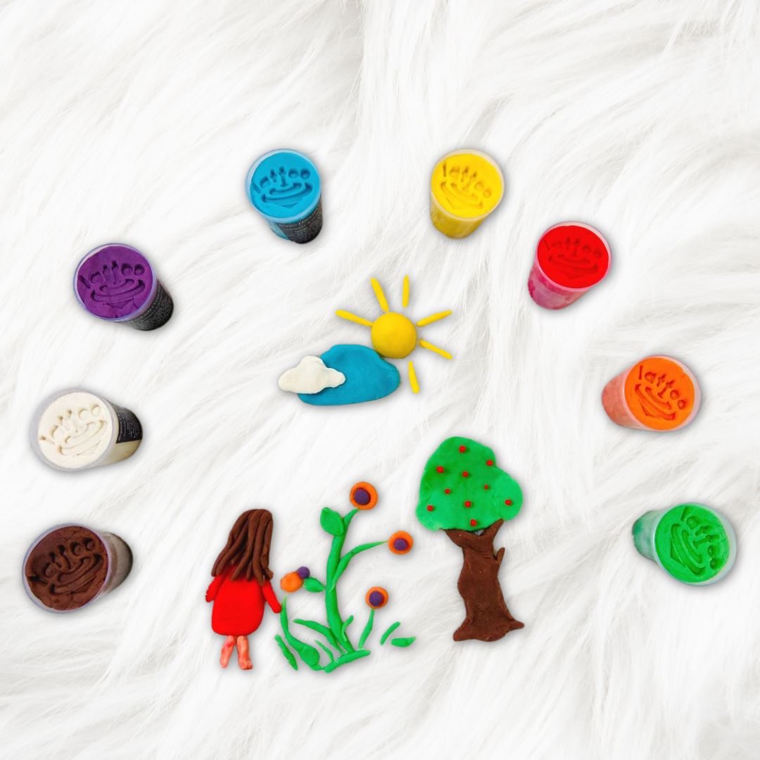 Non-toxic play dough in an 8-color set, perfect for toddlers and preschoolers. Safe play dough for toddlers, ideal for Montessori dough toys, creative play dough kits, and arts and crafts gifts for boys and girls.