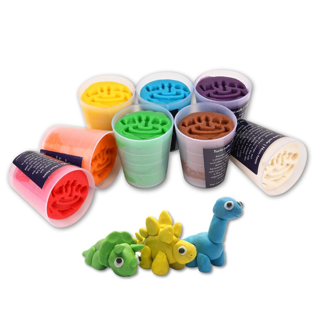 Taste Safe Clay Play Dough for Kids Bulk Play Doh Set of 8 Non Toxic Soft Lab Tested Child Safe Modeling Clay