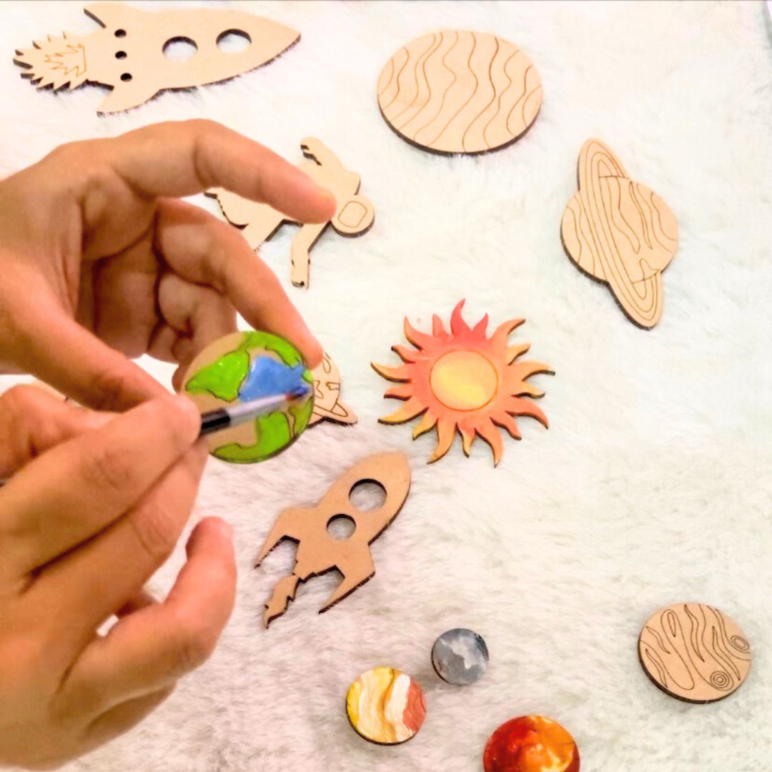 Creative Astronaut Play Kit for toddlers, a Montessori-inspired space-themed sensory toy for imaginative and tactile exploration Planet toy for kids