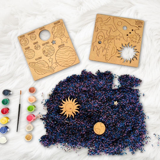Educational Space Exploration Playset for kids with hands-on STEM activities, including rocket ships and astronaut role-play toys Space toy consisting of astronaut , space ship toys, planets, space rocket