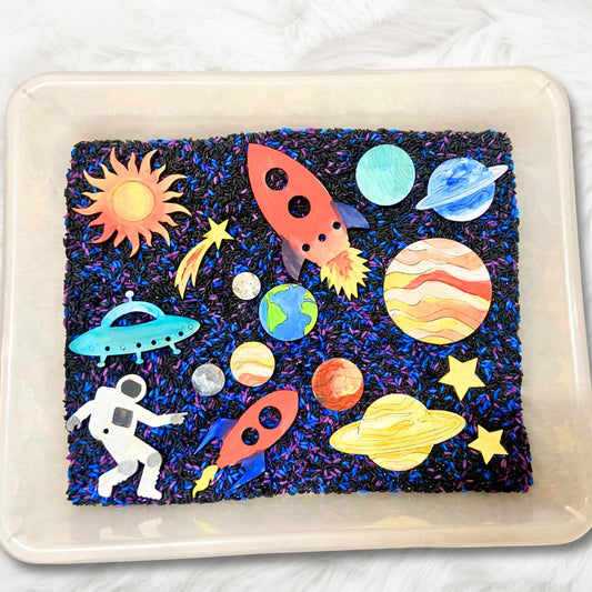 Interactive Space Toy Set for Kids featuring astronaut and rocket figures, perfect for imaginative galaxy-themed play and early STEM learning. solar system toys for boys and girls