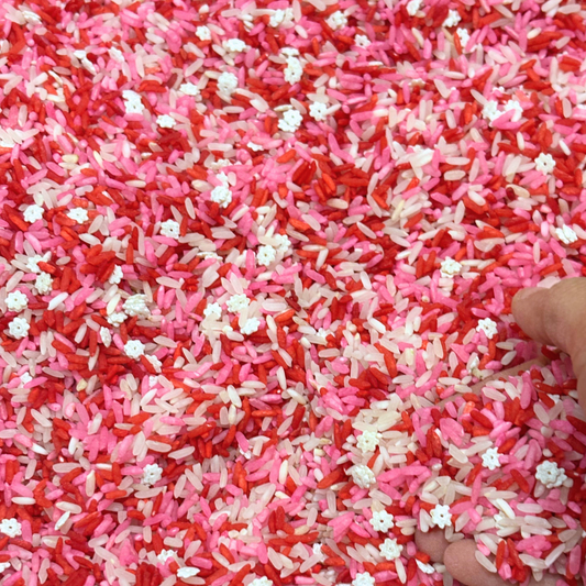 Valentine sensory rice activity ideal for toddlers and preschoolers