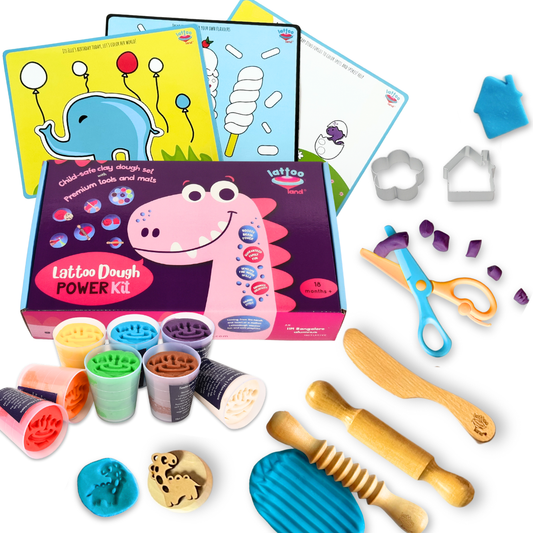 A complete set of vibrant, non-toxic dough with essential tools for creative play and sensory development. play doh clay set and unique gifts for 3 year olds