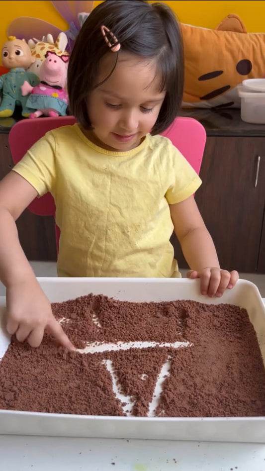 Spring sensory play with Taste-safe dirt