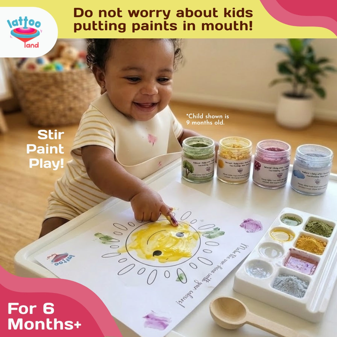 100% plant-based taste-safe finger paints for babies