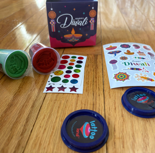 Lattooland Mini Diwali Diya Making Set with Taste-Safe Clay Dough