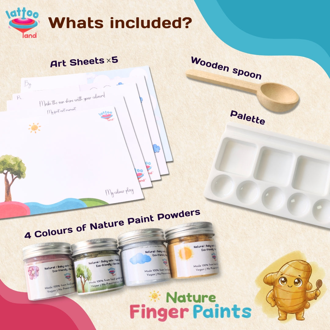 Non-toxic washable finger paints for toddler art play