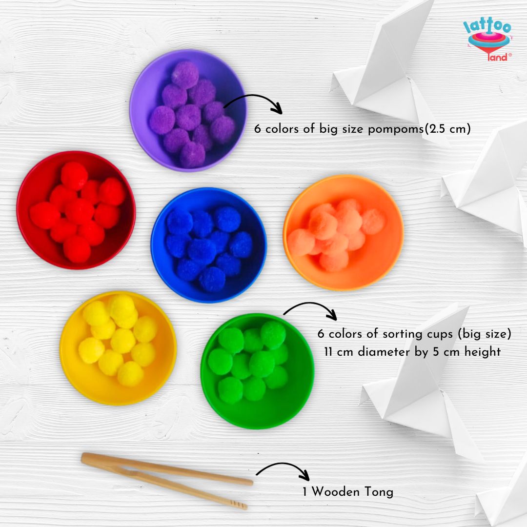  A child enjoying sorting and patterning with the Rainbow Sorting Activity Set, improving color sorting and fine motor skills.