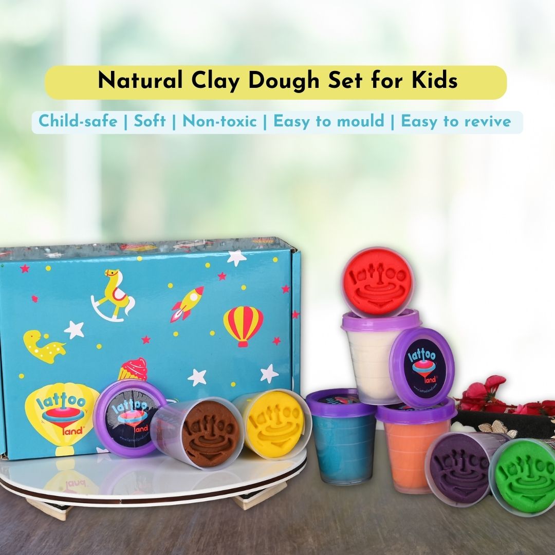 This play dough set is ideal for early childhood development toys, encouraging color recognition play dough and fostering creativity through imaginative play toys. Natural clay dough of 8 colors made 100% with food grade ingredients - home made playdough