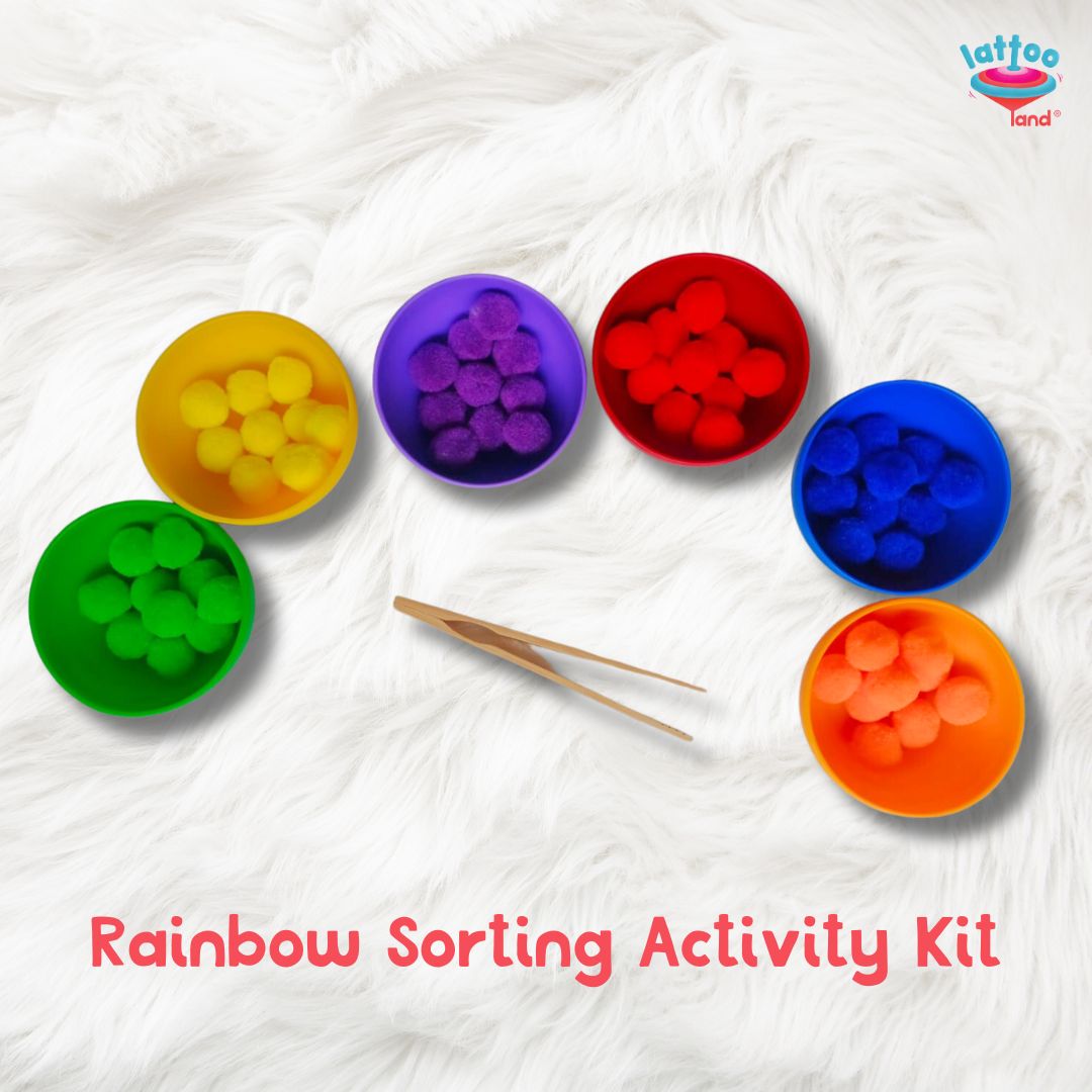 The Rainbow Sorting Activity Set is an ideal educational sorting toy, helping toddlers develop sorting and matching abilities through interactive play.