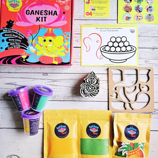 DIY Ganesha Kit: Make eco Ganpati, Rangoli, Toran, Stamp | For Kids and Adults