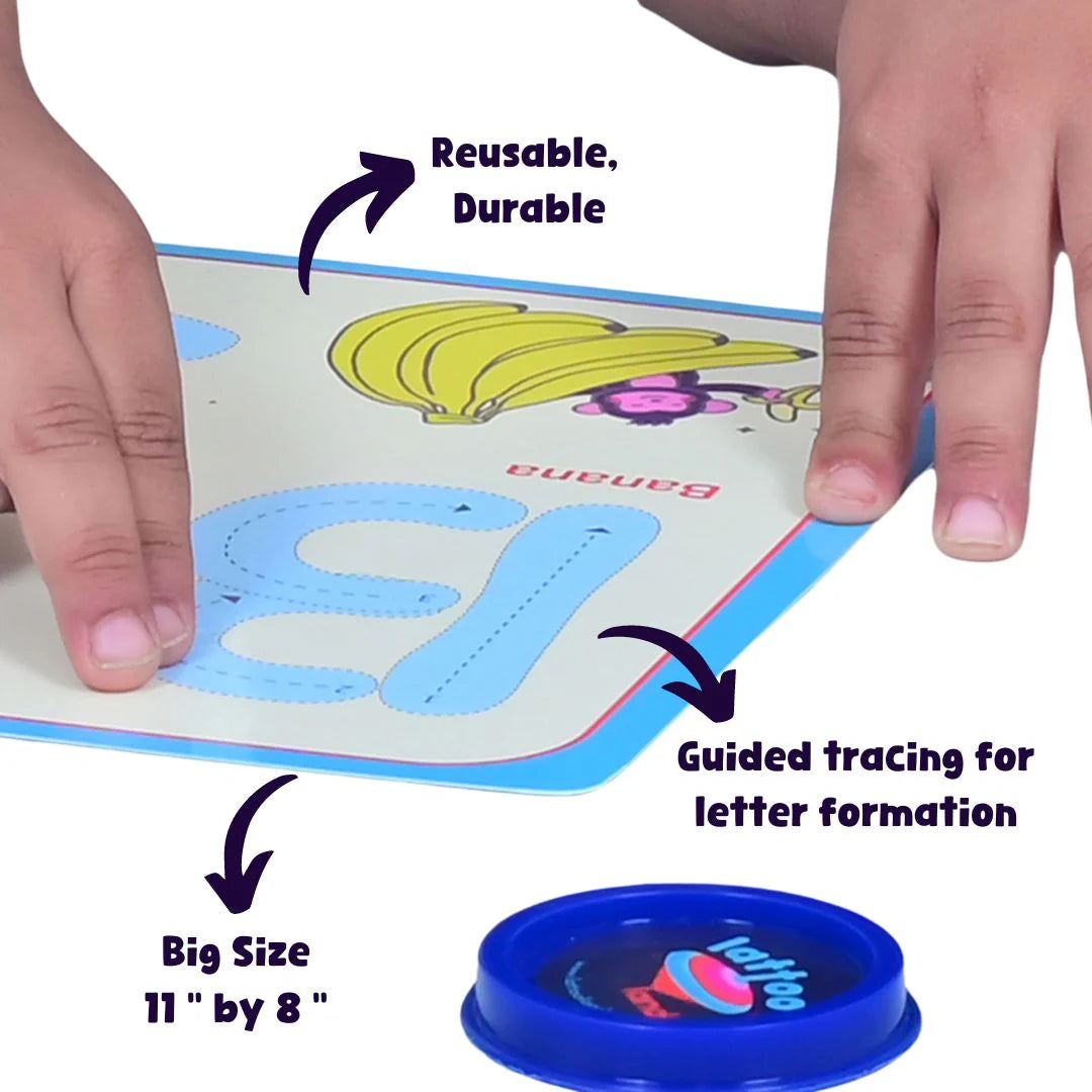 Alphabet playdough learning mat for letter formation practice