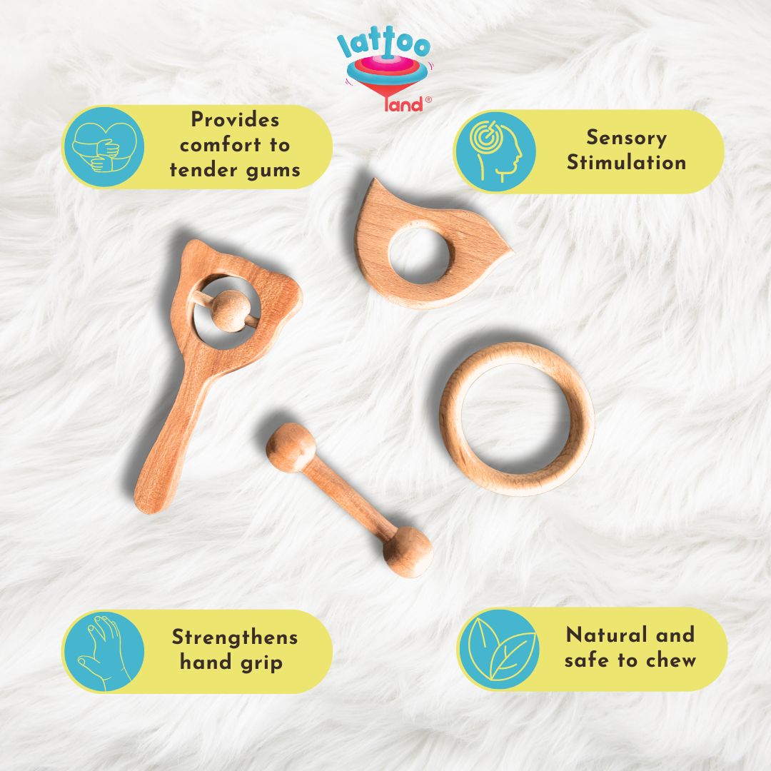 best wooden teether for babies, featuring a smooth finish and baby-safe design