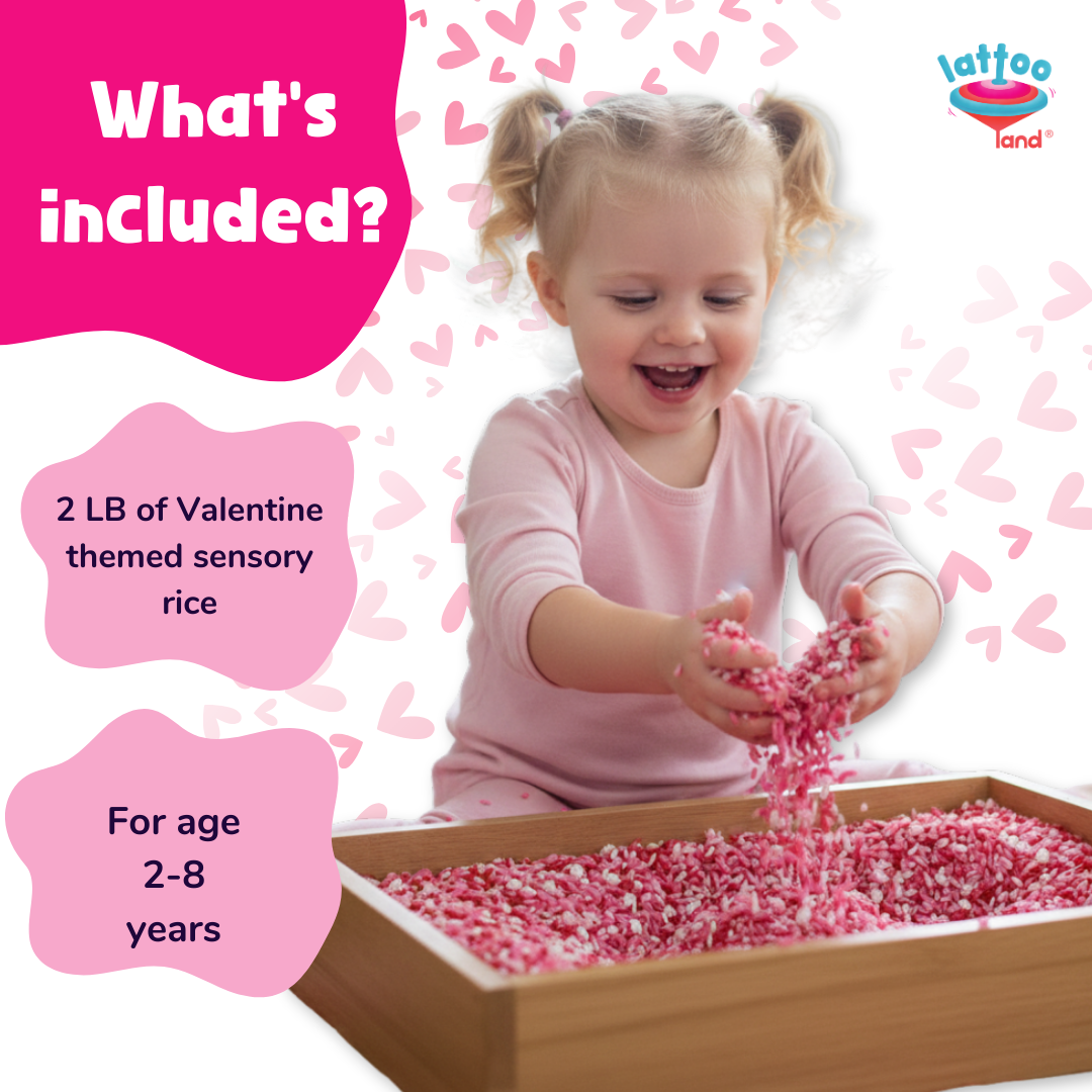 Valentine rice sensory activity designed for hands-on sensory play