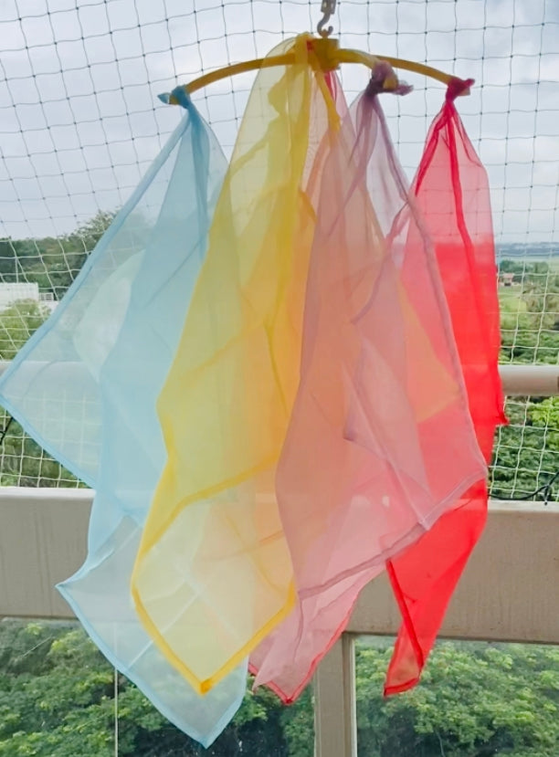 Sensory silk dance scarf for kids to encourage movement and creativity