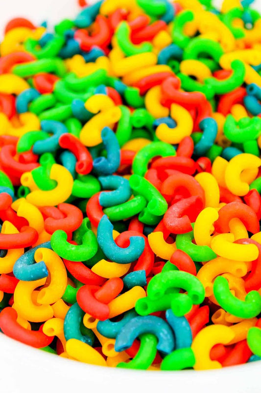 Elbow Rainbow Pasta Sensory Bin Filler For Kids | Non-Toxic Colored Pasta for Kids | Taste-Safe  | Montessori Sensory Play | Vibrant Multicolor Pasta