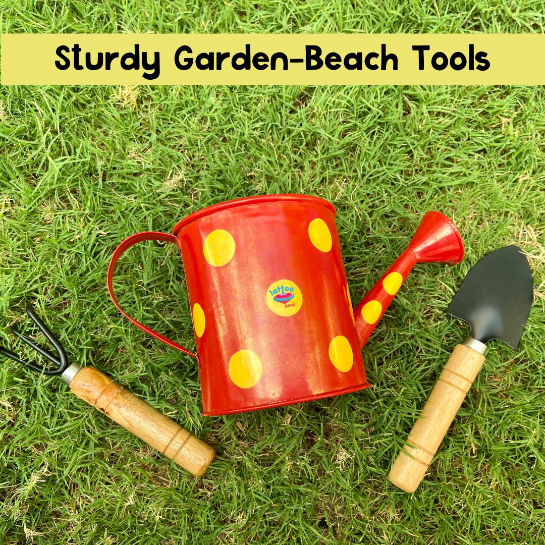 Creative gardening play materials with garden tools for early learning, STEM toys for kids, and eco-friendly outdoor tools, fostering motor skills development, cognitive learning, and fun gardening activities. Best beach toy for 3 year olds sturdy and made of metal