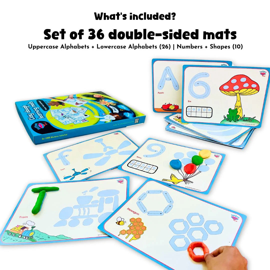 Numbers playdough educational mat for early math skills