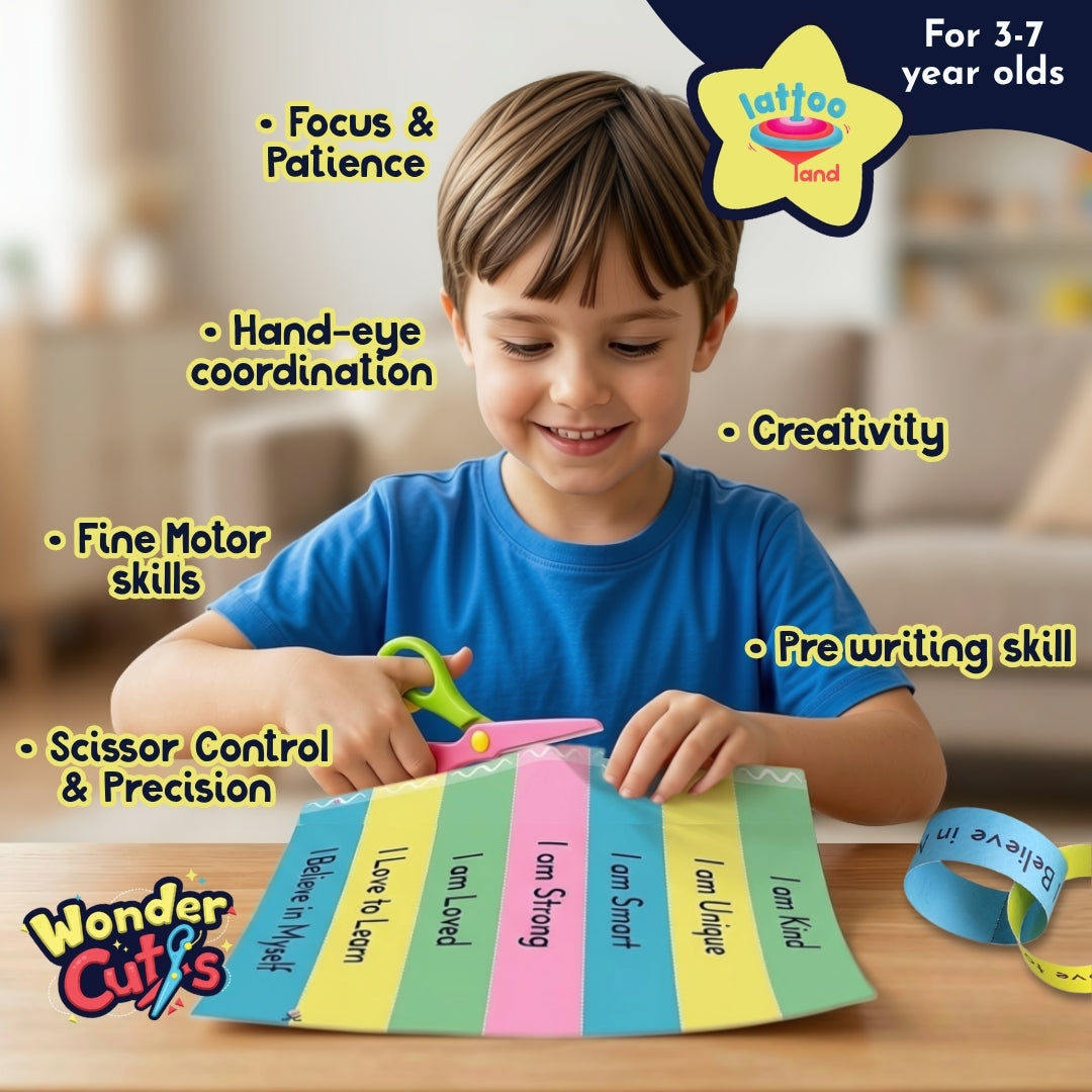Preschool art and craft activity kit with fun cutting projects for early learning