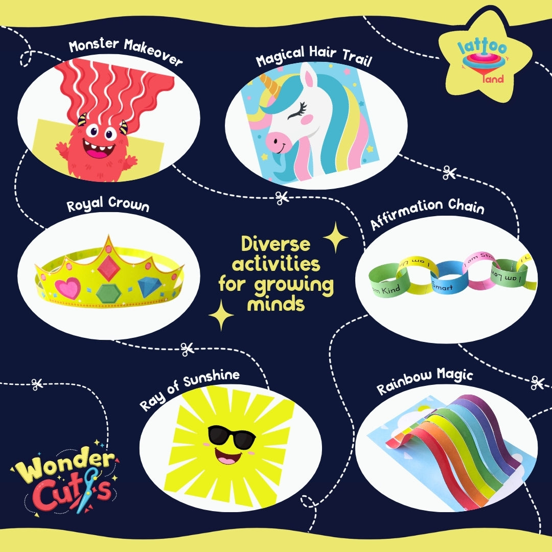 Preschool scissor skills learning kit for cutting practice and early education