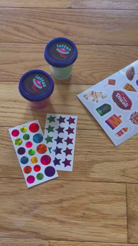 Lattooland Mini Diwali Diya Making Set with Taste-Safe Clay Dough